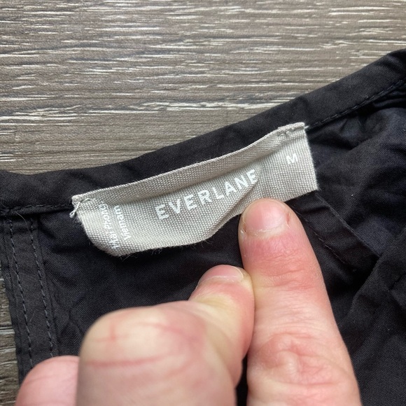 Everlane Tiered Midi Dress Black Size Medium - Picture 4 of 5